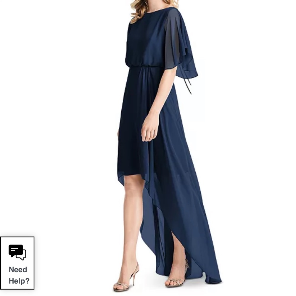 Jenny Packham
Flutter-Sleeve High-Low A-Line Dress
